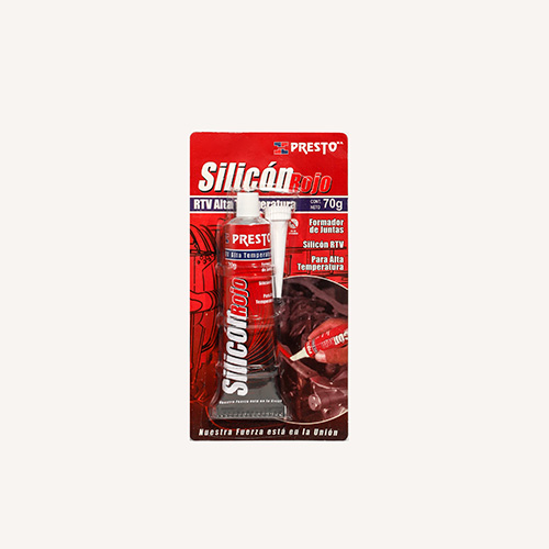 Silicona Alta Temperatura SILTOP color rojo 280ml - Ferretería Teja
